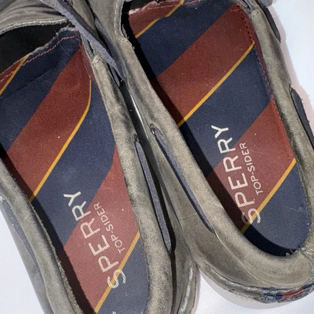 Sperry Top Sider A/O 2 Eye Boat Shoes Leather Men 11M Casual Preppy Gucci Stripe